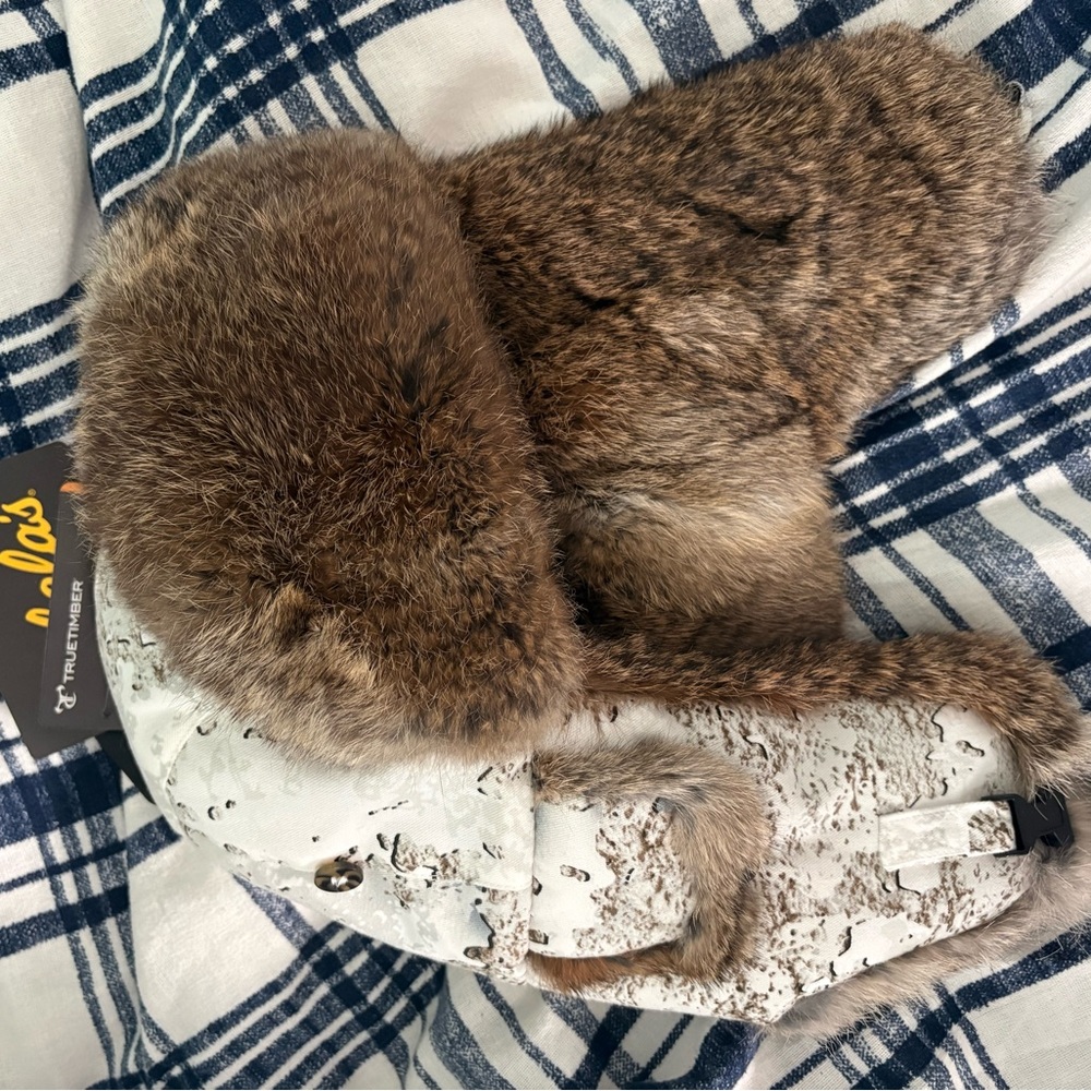 Cabela's Brown Rabbit Fur Aviator Hat